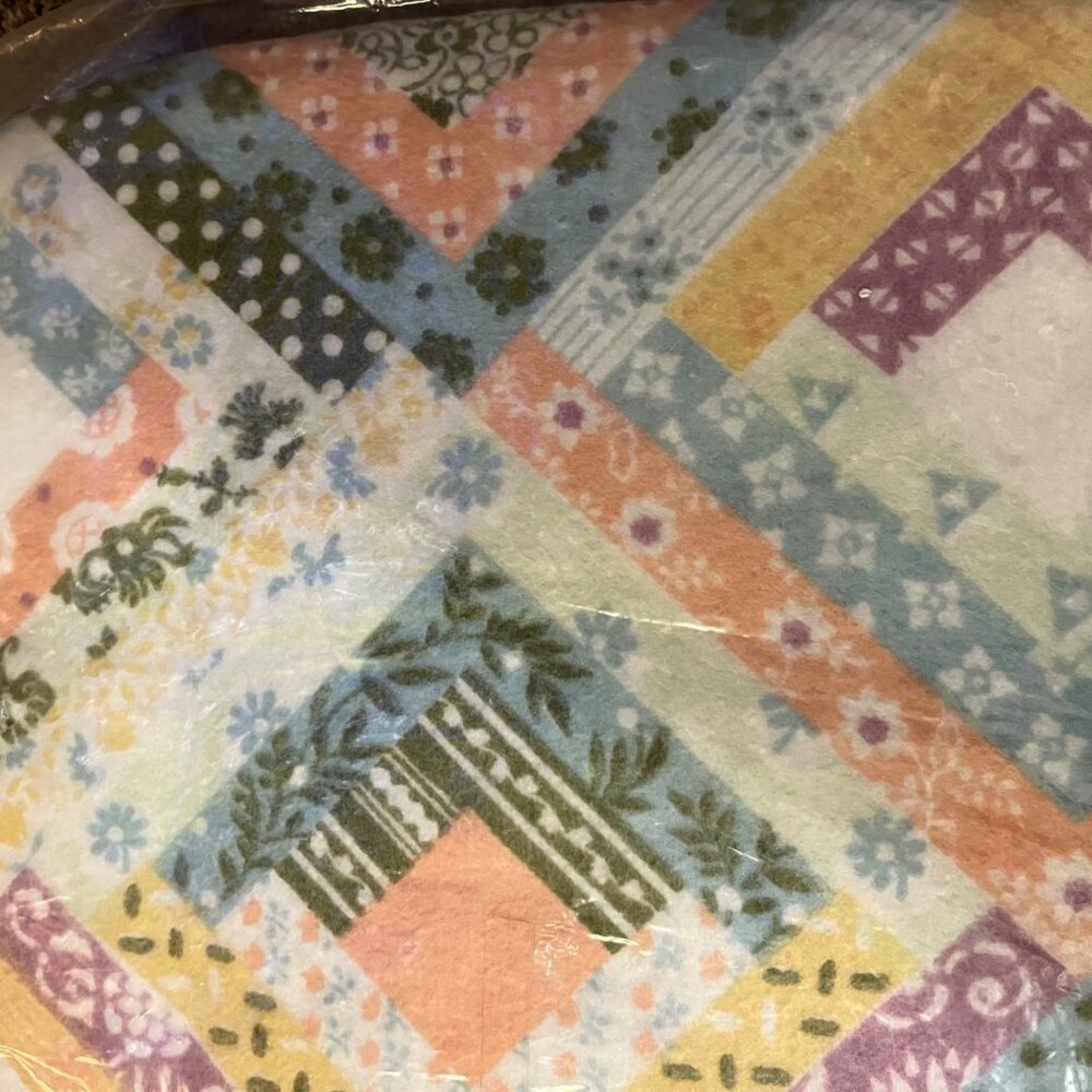 Vintage St Mary’s Calico Patch Blanket Twin Full 72x90 New - Picture 4 of 10